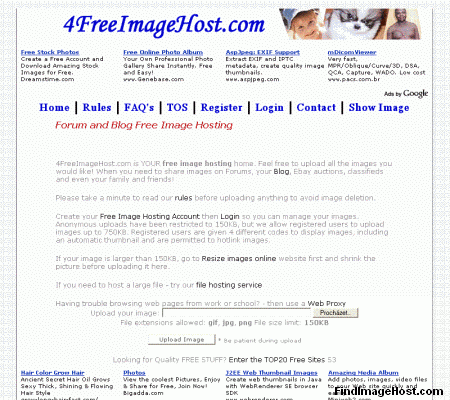 4FreeImageHost image hosting site