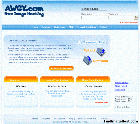 Awgy image hosting site