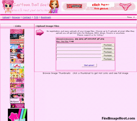 Cartoon Doll Host image hosting site