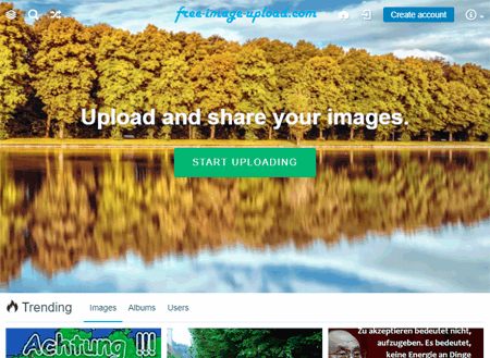 Free-image-upload.com image hosting site