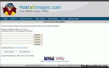Host All Images image hosting site