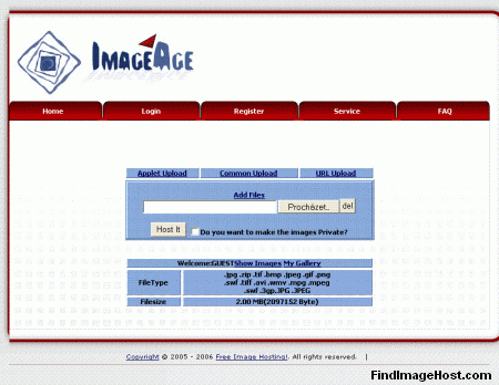 ImageAge image hosting site