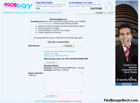 ImageBay image hosting site