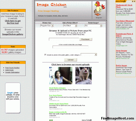 Image Chicken image hosting site