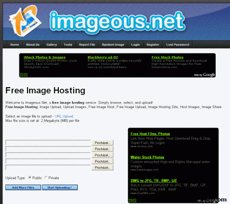 Imageous.net image hosting site