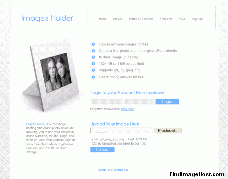 Images Holder image hosting site