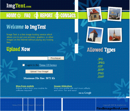 ImgTent image hosting site