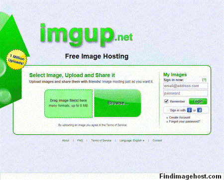 Imgup.net image hosting site