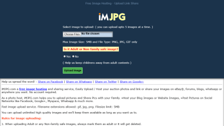ImJPG image hosting site