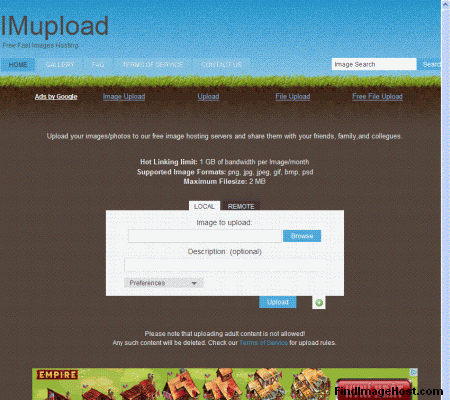 IMupload.org image hosting site