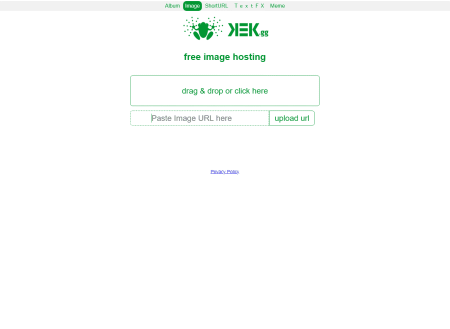 Kek.gg image hosting site