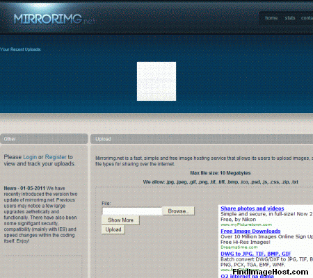 Mirrorimg.net image hosting site