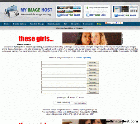 My Image Host image hosting site