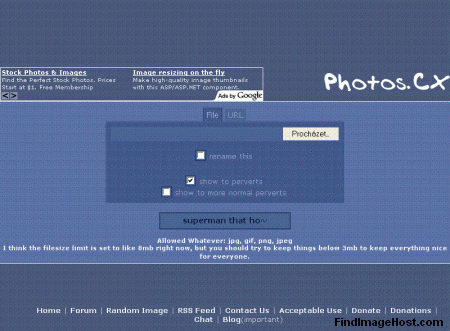 Photos.cx image hosting site