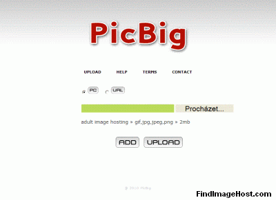 Picbig image hosting site
