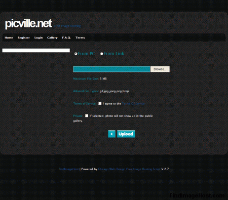 Picville.net image hosting site