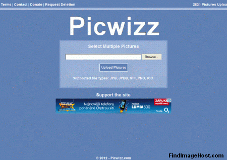 Picwizz image hosting site