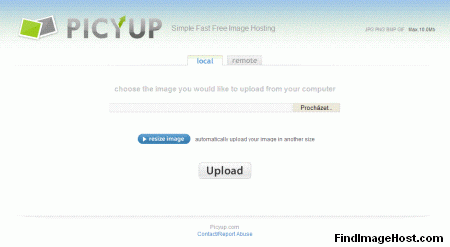 Picyup image hosting site
