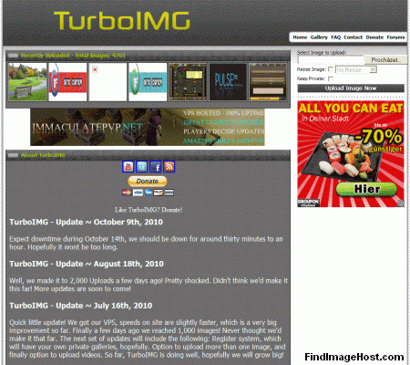 TurboIMG image hosting site