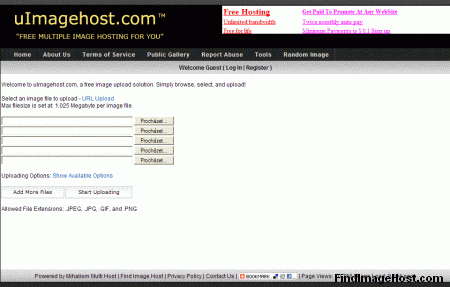 Uimagehost image hosting site