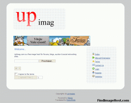 Upimag image hosting site