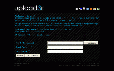 Upload3r image hosting site